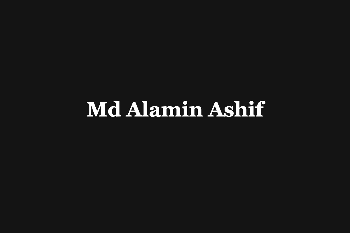 Who is Md Alamin Ashif?