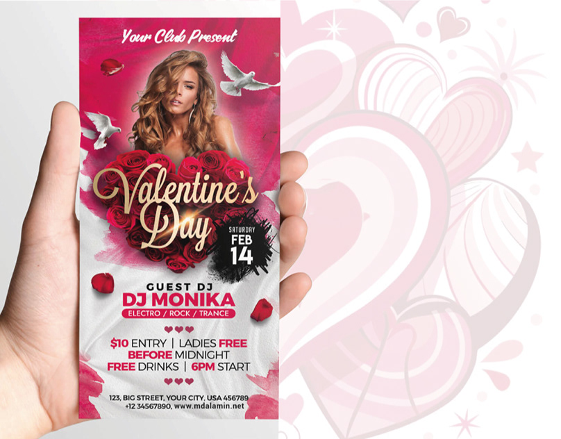 Valentines Day Postcard - design by Md Alamin Ashif